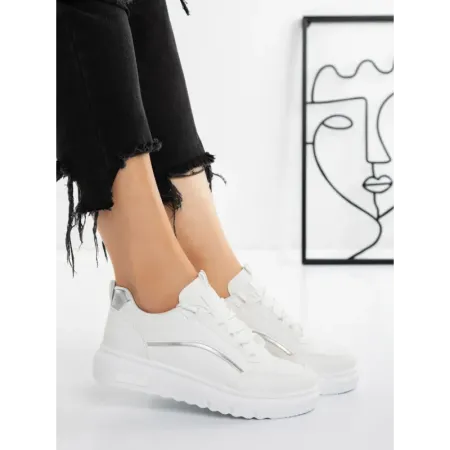 Sneakers Dama 3XJA20 WHITE-SILVER | MEI