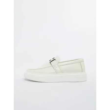 Mocasini Barbati din piele naturala 5NXE36 ALL WHITE | MEI