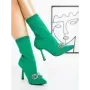 Botine cu Toc Subtire J9821 GREEN | MIA SHOES