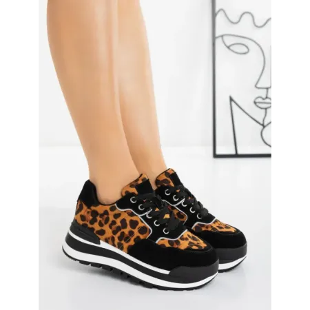 Pantofi Sport Dama din piele naturala 5WZ13 LEOPARD | PANTOFUL