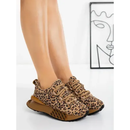 Pantofi Sport Dama din piele naturala 5WZ15 LEOPARD | PANTOFUL