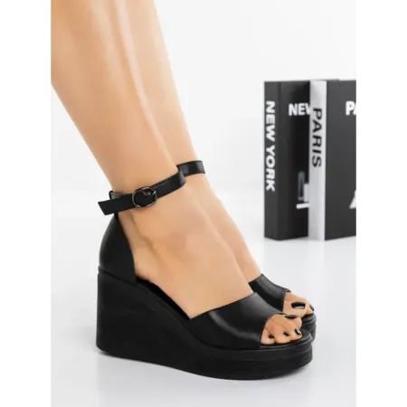 Sandale Dama cu Platforma 3Y20 BLACK | MEI