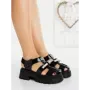 Sandale Dama cu Platforma QY6605 BLACK | MEI