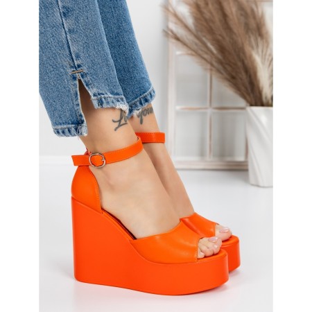 Sandale Dama cu Platforma 5SY13 ORANGE | MEI