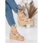 Sandale Dama cu Platforma 5SY12 BEIGE | MEI