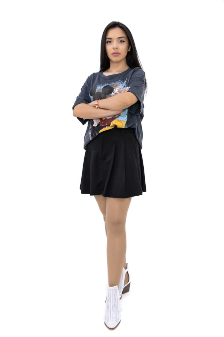 Tricou Dama FIT101062 GRI INCHIS | KIKIRIKI