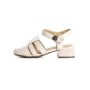 Pantofi cu Toc Gros 21161 CREAM | ADVANCER