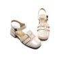 Pantofi cu Toc Gros 21161 CREAM | ADVANCER