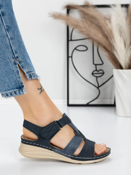 Sandale Dama cu Talpa Joasa 5GZ26 BLUE | MEI