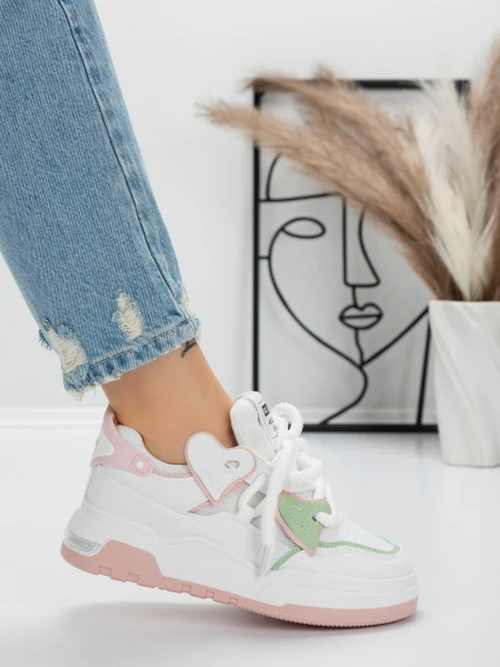 Sneakers Dama D1248 PINK | SEVEN