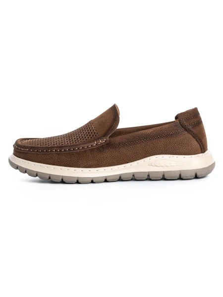 Mocasini Barbati din piele naturala 2852 BROWN | MELS