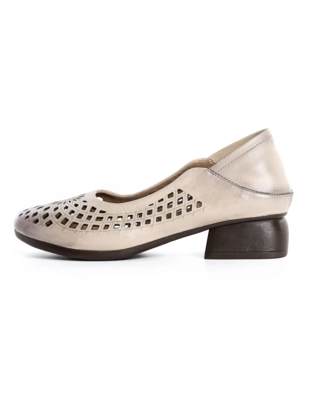 Pantofi cu Toc Gros 5889 CREAM | ADVANCER