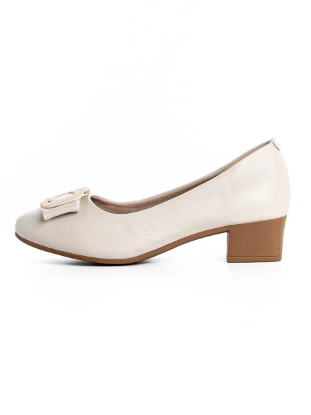 Pantofi cu Toc Gros 6885 CREAM | FORMAZIONE