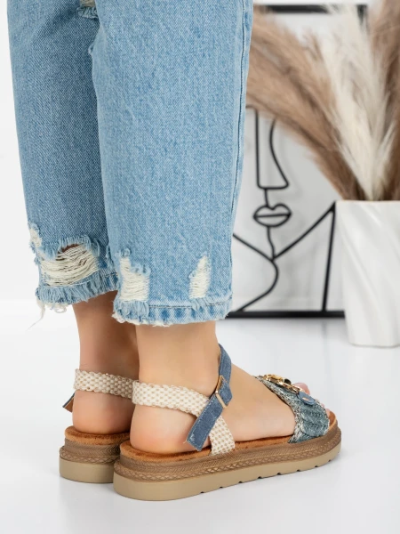 Sandale Dama cu Talpa Joasa 5GZ50 BLUE | MEI