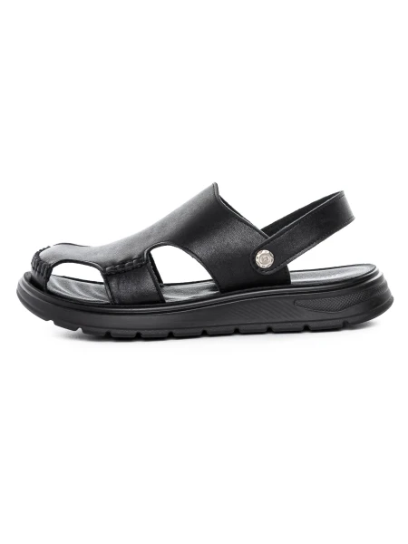 Sandale Barbati din piele naturala 619008 BLACK | ADVANCER