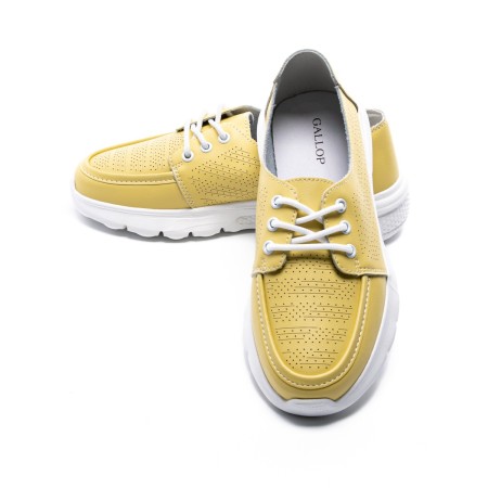 Pantofi Casual Dama din piele naturala K98820 YELLOW | GALOP