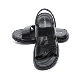 Sandale Barbati din piele naturala 592096 BLACK | ADVANCER