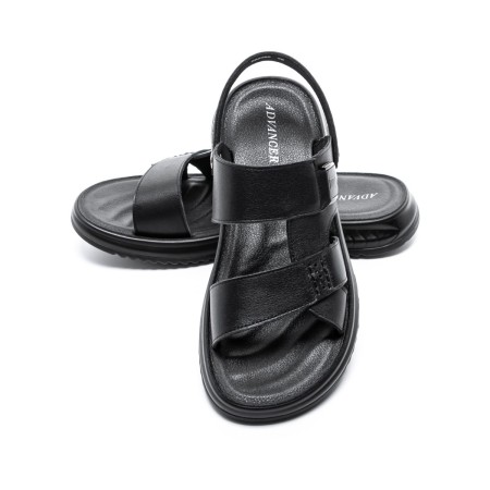 Sandale Barbati din piele naturala 592096 BLACK | ADVANCER