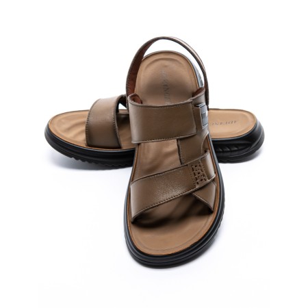 Sandale Barbati din piele naturala 592096 GREY | ADVANCER