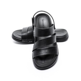 Sandale Barbati din piele naturala 2904-3 BLACK | ADVANCER