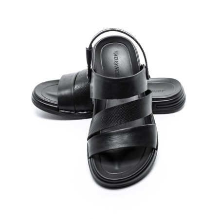 Sandale Barbati din piele naturala 2904-3 BLACK | ADVANCER