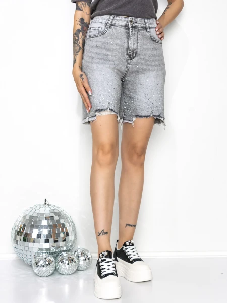 Blugi Scurti Dama GDS1819E GRI | MINA