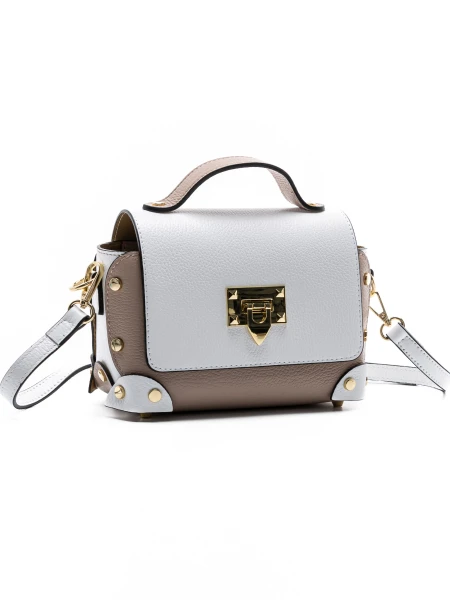 Genti Dama Din Piele Naturala GD32 WHITE-BEIGE | FORSETI