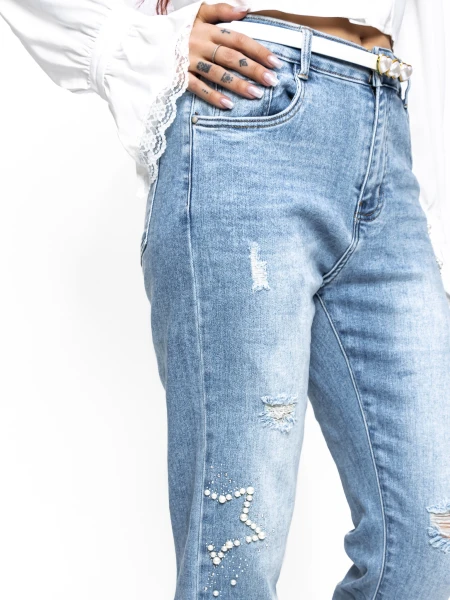 Blugi Dama BF1608-5 ALBASTRU | MEI