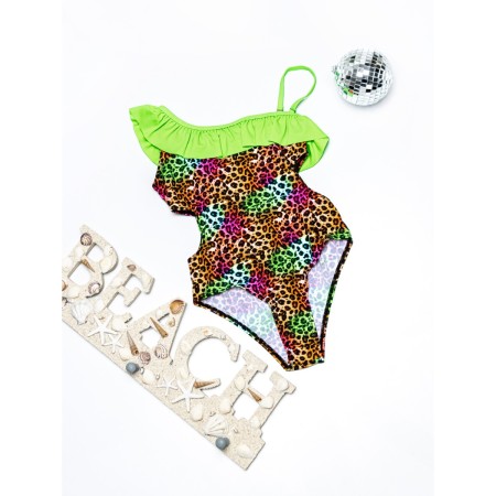 Costum de baie fete X39 LEOPARD-VERDE | MEINA