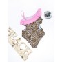 Costum de baie fete X39 LEOPARD-ROZ | MEINA