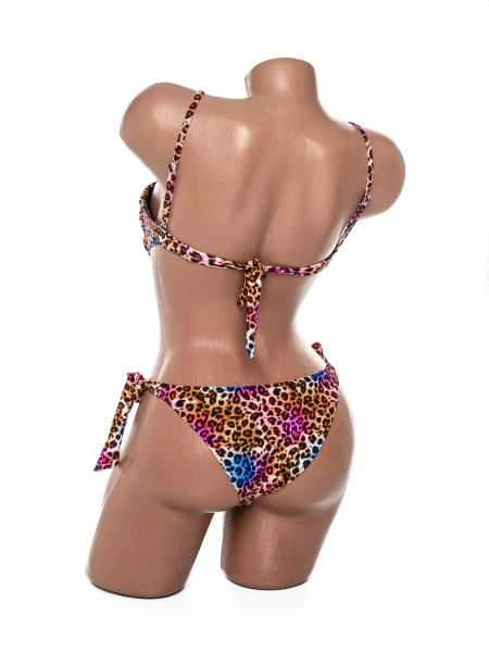 Costum de baie dama F663 LEOPARD-ROZ | MEINA