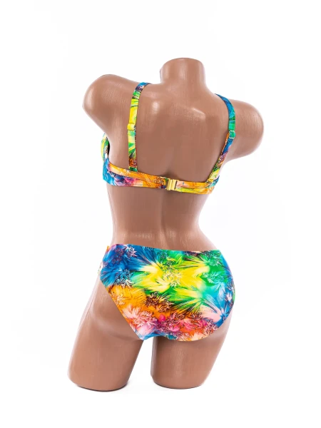 Costum de baie dama L2219 PORTOCALIU-ALBASTRU | MEINA