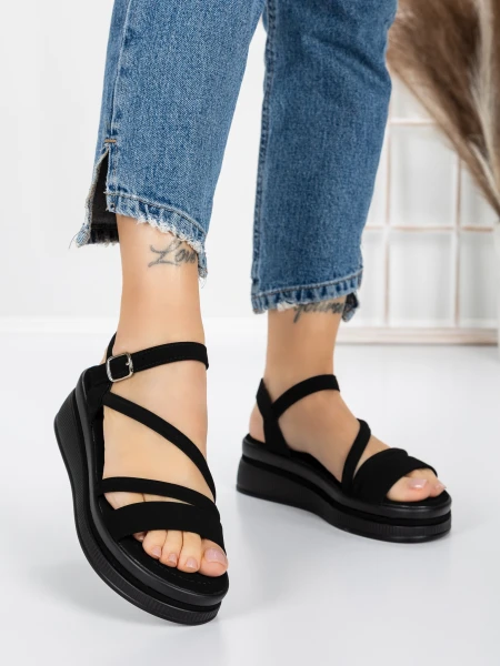 Sandale Dama cu Platforma 5HXS6 BLACK | MEI