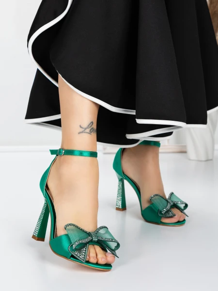 Sandale Dama cu Toc Subtire 5XKK15 GREEN | MEI