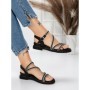 Sandale Dama cu Talpa Joasa 3AW309 BLACK | MEI