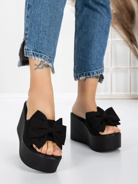 Papuci Dama cu Platforma 5WL8 BLACK | MEI