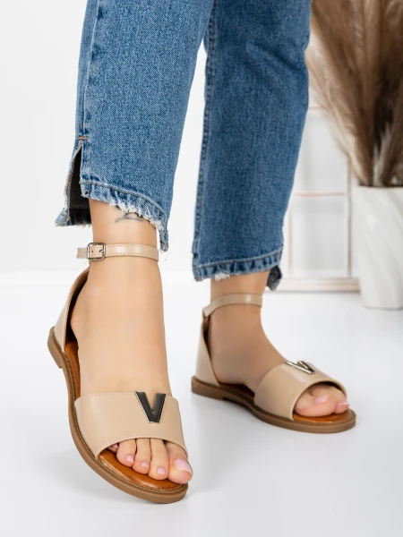 Sandale Dama cu Talpa Joasa 5PT5 BEIGE | MEI