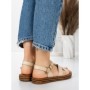 Sandale Dama cu Talpa Joasa 3GZ38 BEIGE | MEI