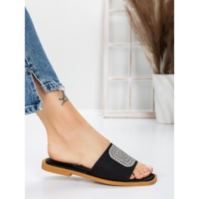 Papuci Dama cu Talpa Joasa 3AW308 BLACK | MEI