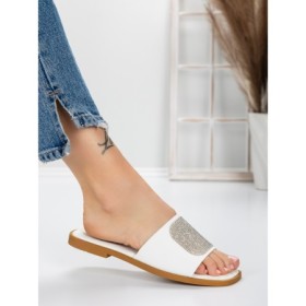 Papuci Dama cu Talpa Joasa 3AW308 WHITE | MEI