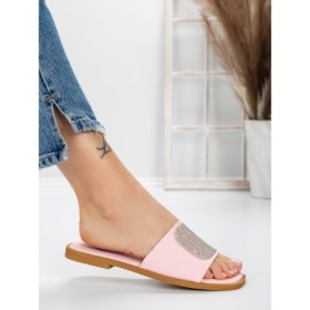 Papuci Dama cu Talpa Joasa 3AW308 PINK | MEI