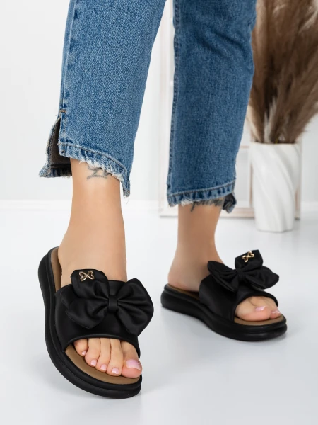 Papuci Dama cu Talpa Joasa 3AW311 BLACK | MEI