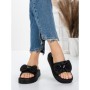 Papuci Dama cu Talpa Joasa 3AW319 BLACK | MEI