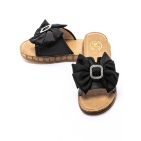 Papuci Dama din piele naturala 49005 BLACK | FORMAZIONE