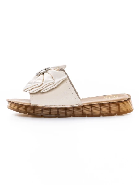 Papuci Dama din piele naturala 49005 CREAM | FORMAZIONE