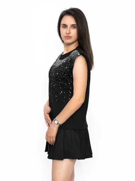 Tricou Dama T7271 NEGRU | KIKIRIKI