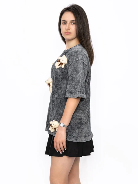 Tricou Dama T7272 GRI | KIKIRIKI