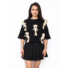 Tricou Dama T7273 NEGRU | KIKIRIKI