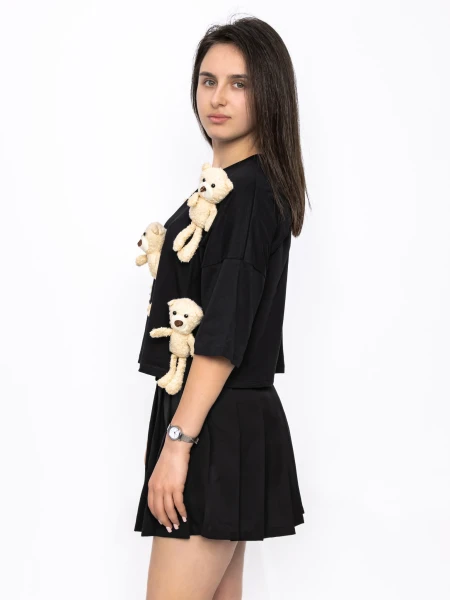 Tricou Dama T7273 NEGRU | KIKIRIKI