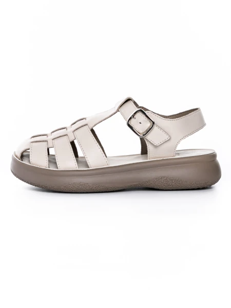 Sandale Dama din piele naturala 1957623 CREAM | FORMAZIONE